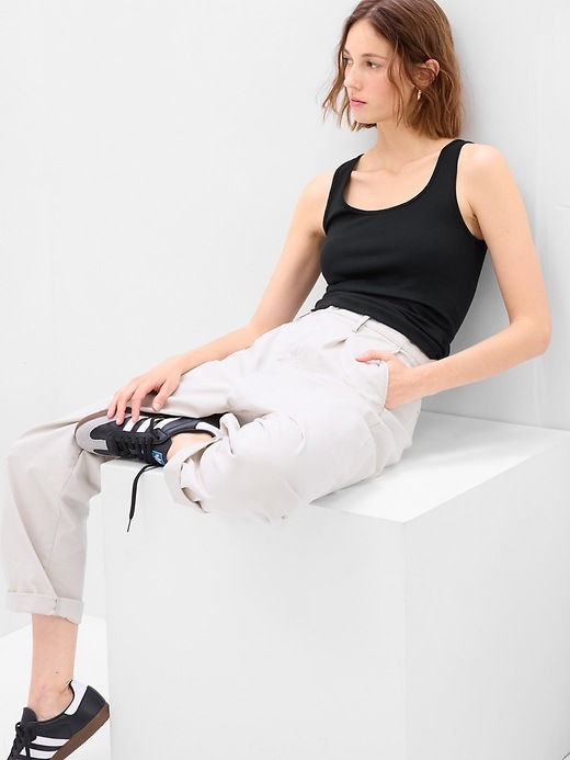 1 of 8 showing, with the color true black of product Modern Tank Top