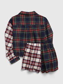 View large product image 4 of 4. Teen 100% Recycled Mocktail Plaid PJ Shorts Set