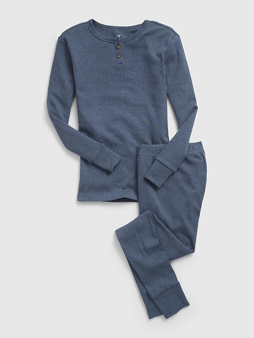 Image number 1 showing, Kids Organic Cotton Henley PJ Set