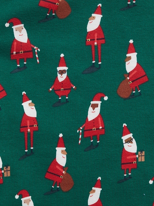 2 of 8 showing, with the color green santa of product Kids 100% Organic Cotton Santa PJ Set