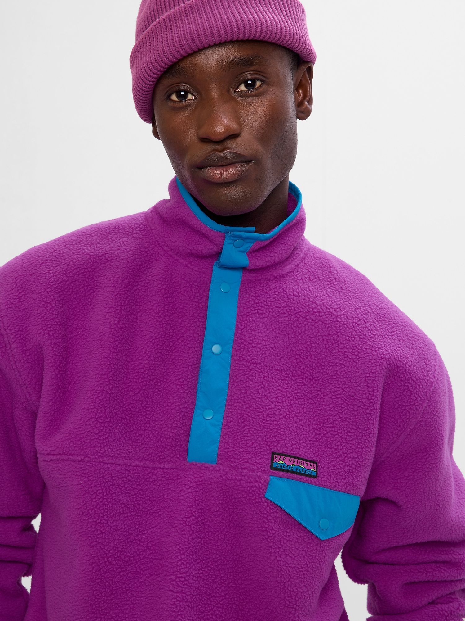 Arctic Fleece Mockneck Pullover Gap
