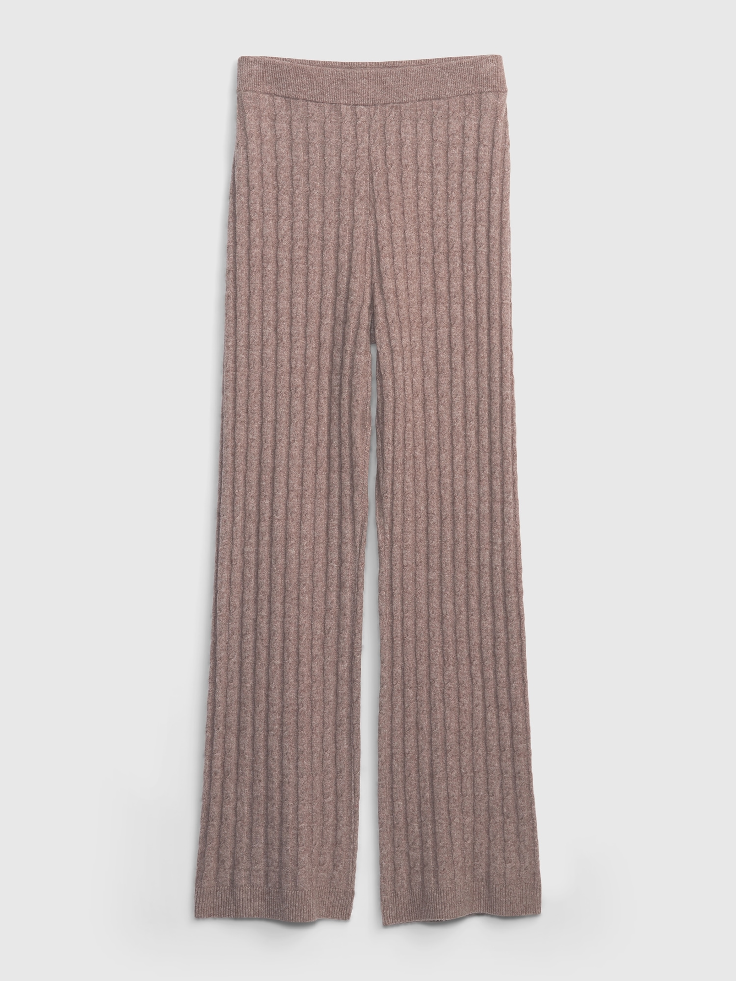 CashSoft Cable-Knit Sweater Pants