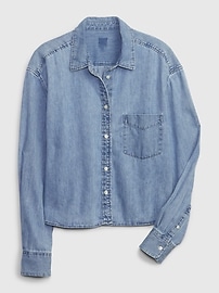 Denim Crop Shirt