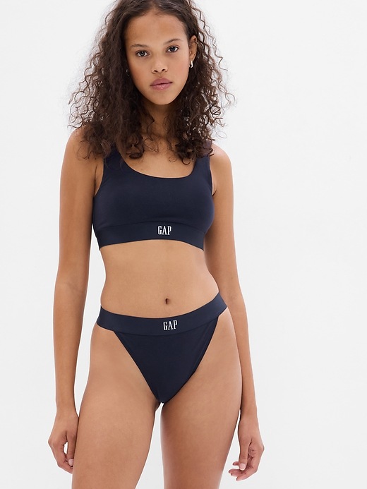 2 of 8 showing, with the color navy blue of product Gap Logo Thong
