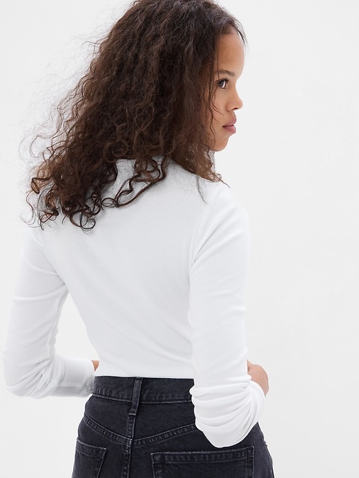2 of 8 showing, with the color optic white of product Modern Crewneck T-Shirt