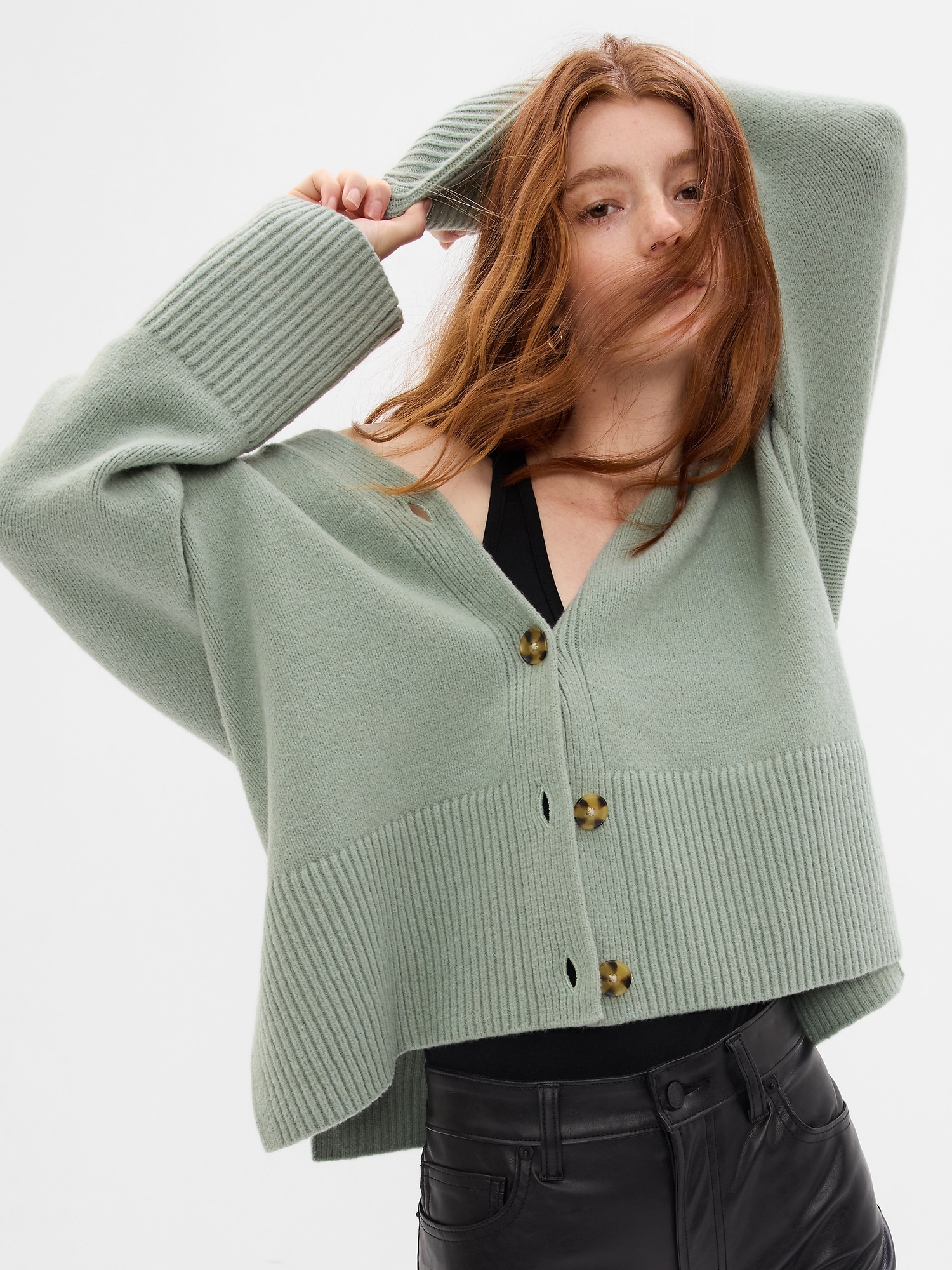 Gap green best sale cardigan