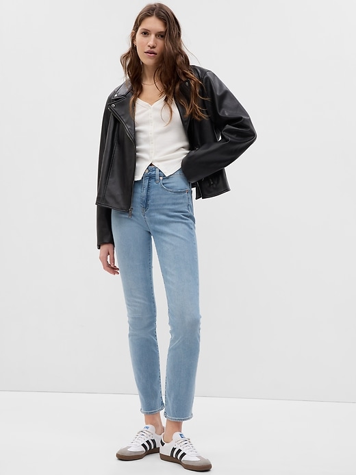 Image number 1 showing, High Rise Classic Straight Jeans