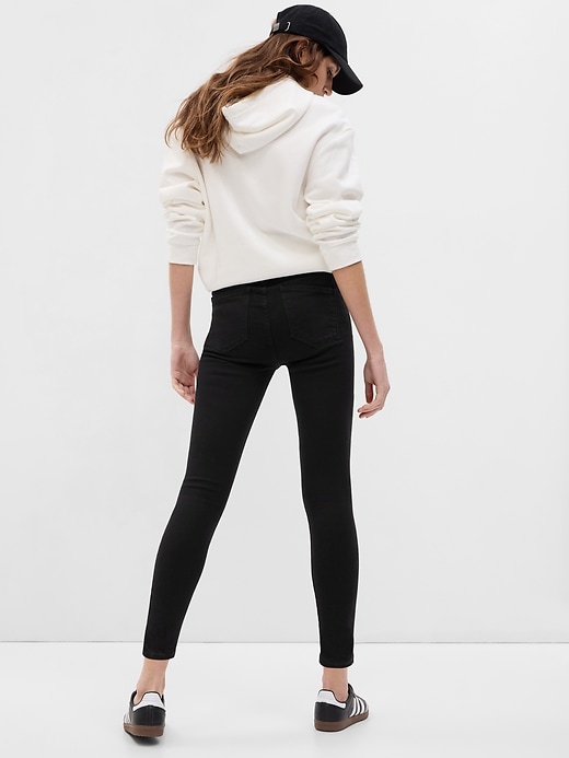 2 of 8 showing, with the color black rinse of product High Rise Universal Jeggings