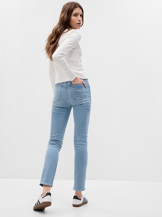 Image number 2 showing, High Rise Classic Straight Jeans