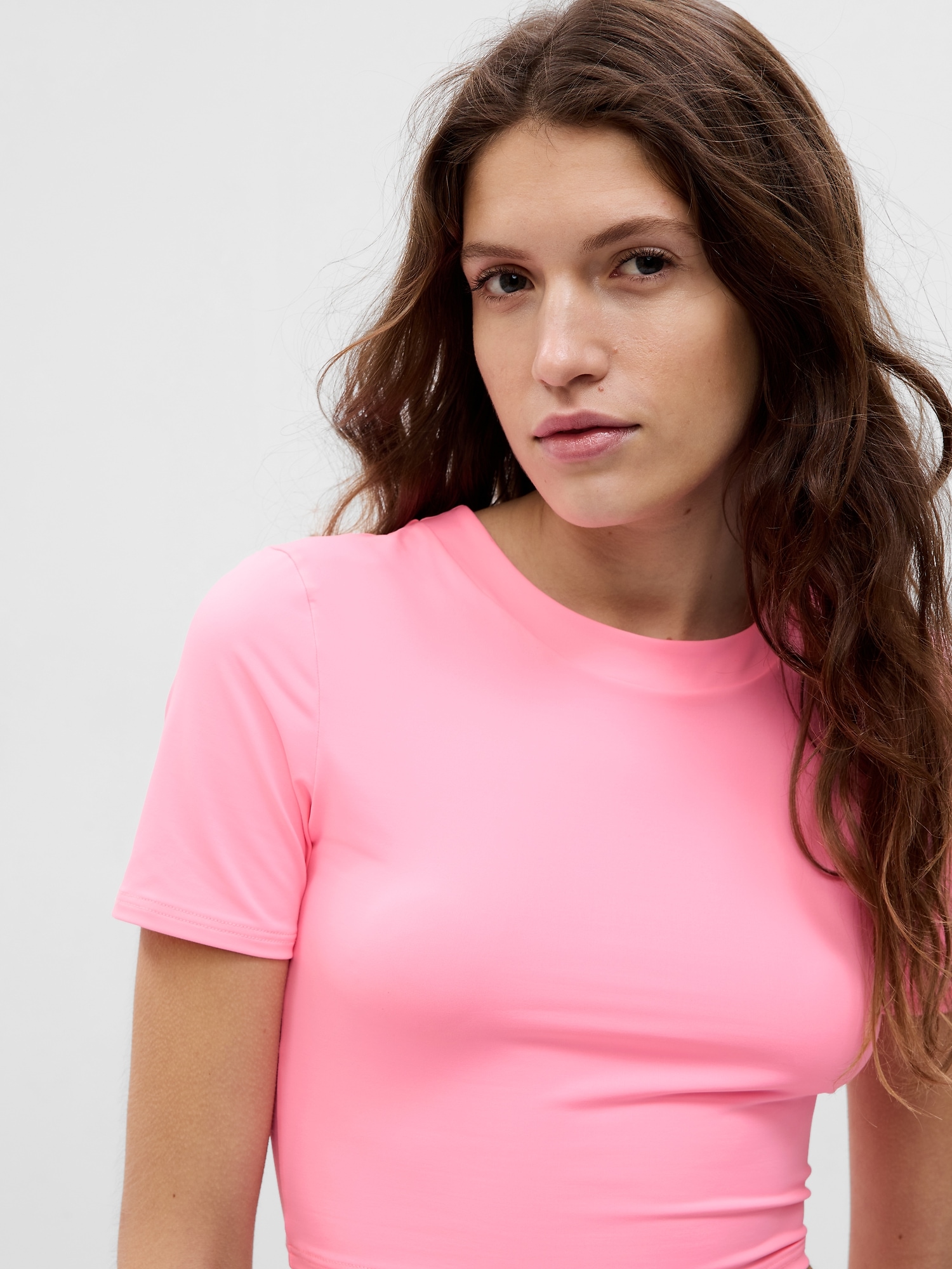 Recycled Cropped Rash Guard Gap