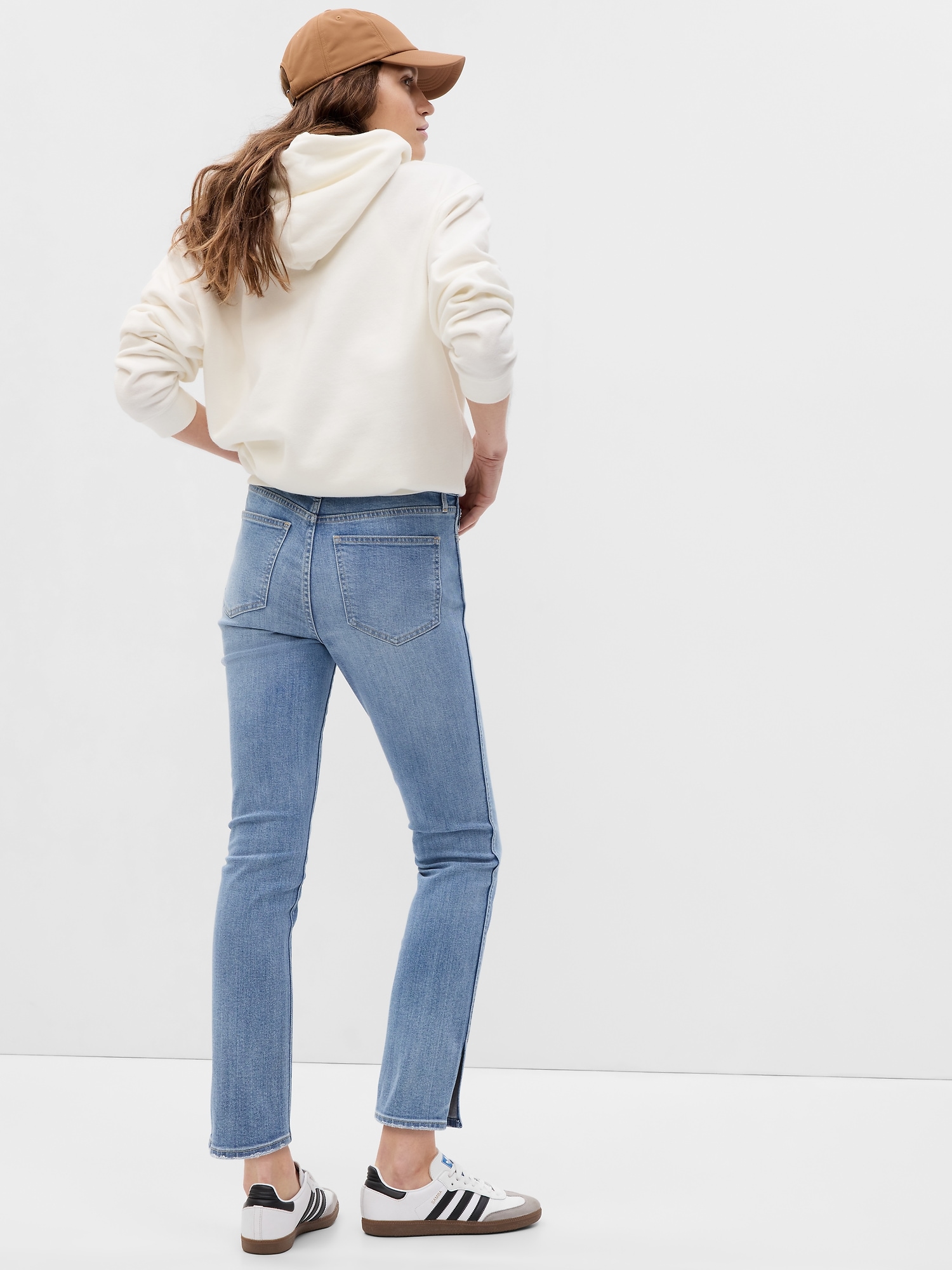 Mid Rise Split-Hem Vintage Slim Jeans | Gap