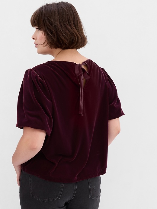 Image number 5 showing, Puff Sleeve Velvet Top