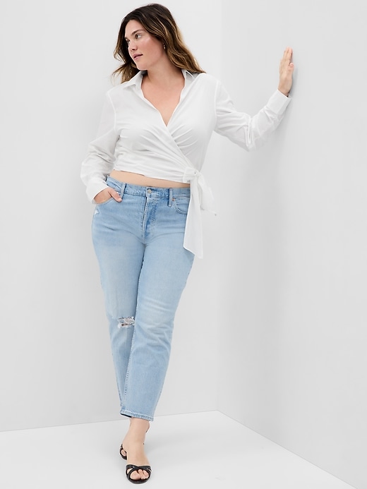 Organic cotton wrap top（white） Winfrey Wrap Top SU25 - Off White – SISSEL EDELBO