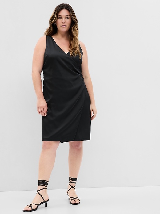 Satin Mini Wrap Dress | Gap