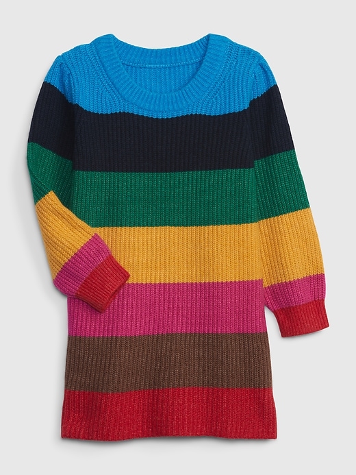 Image number 1 showing, Toddler Happy Stripe Sweater Dress