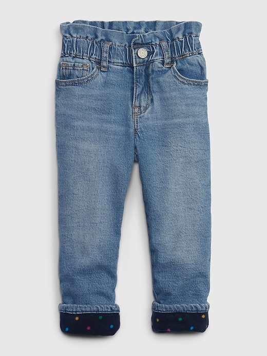 Toddler FleeceLined Just Like Mom Jeans with Washwell Gap