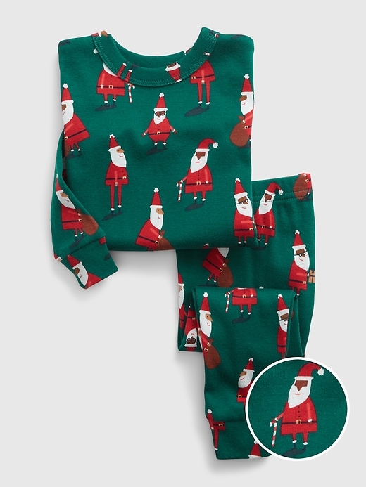 Image number 1 showing, babyGap 100% Organic Cotton Santa PJ Set