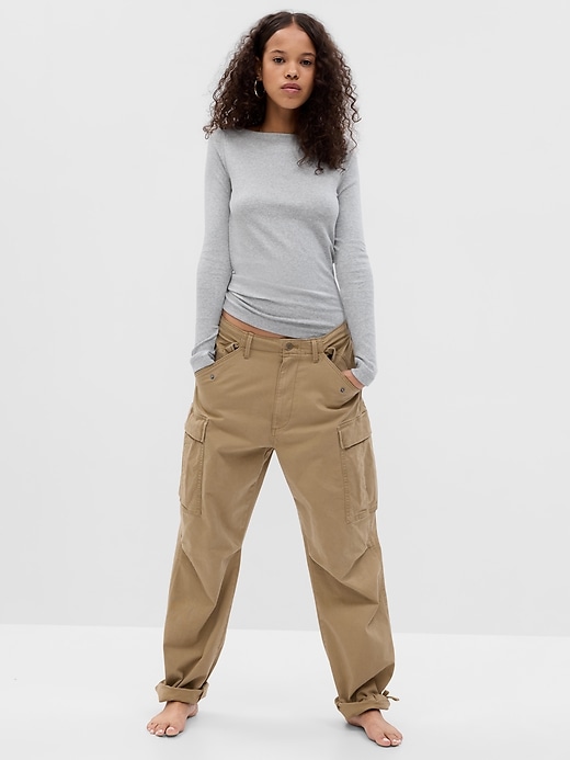 1 of 8 showing, with the color heather grey of product Modern Boatneck T-Shirt