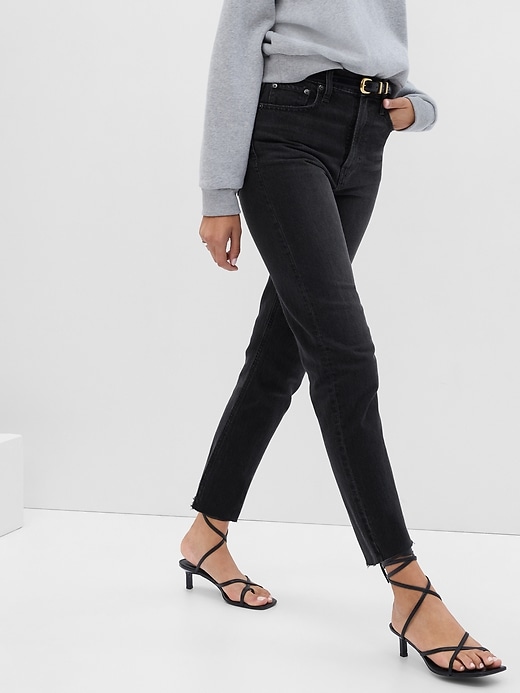 Sky High Rise Cheeky Straight Jeans with Washwell | Gap