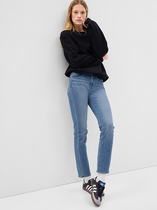 Image number 1 showing, Mid Rise Classic Straight Jeans