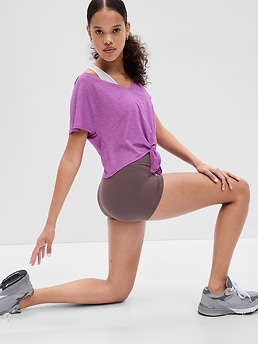 GAP GAPFIT BREATHE TIE-FRONT V-NECK T-SHIRT