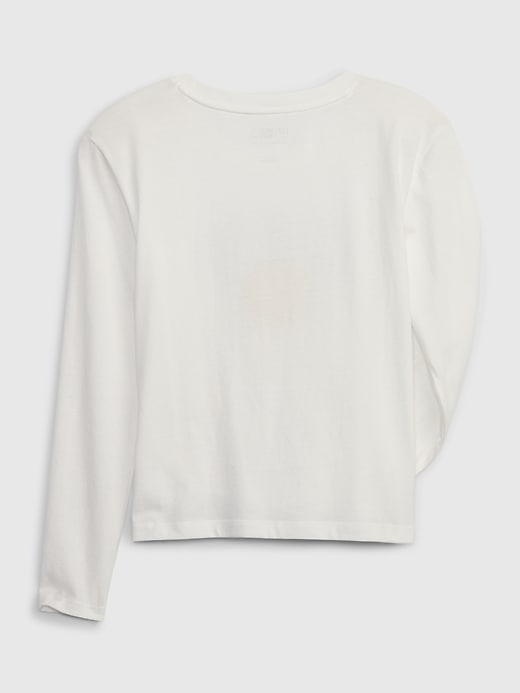 2 of 8 showing, with the color new off white of product Gap × SmileyWorld® Kids 100% Organic Cotton Graphic T-Shirt