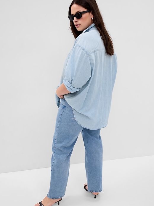 Image number 5 showing, Chambray Denim Big Shirt with Washwell