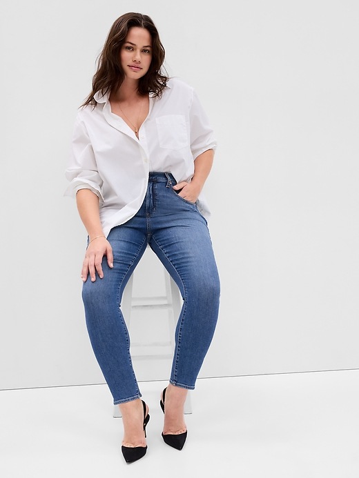 Image number 9 showing, High Rise True Skinny Jeans