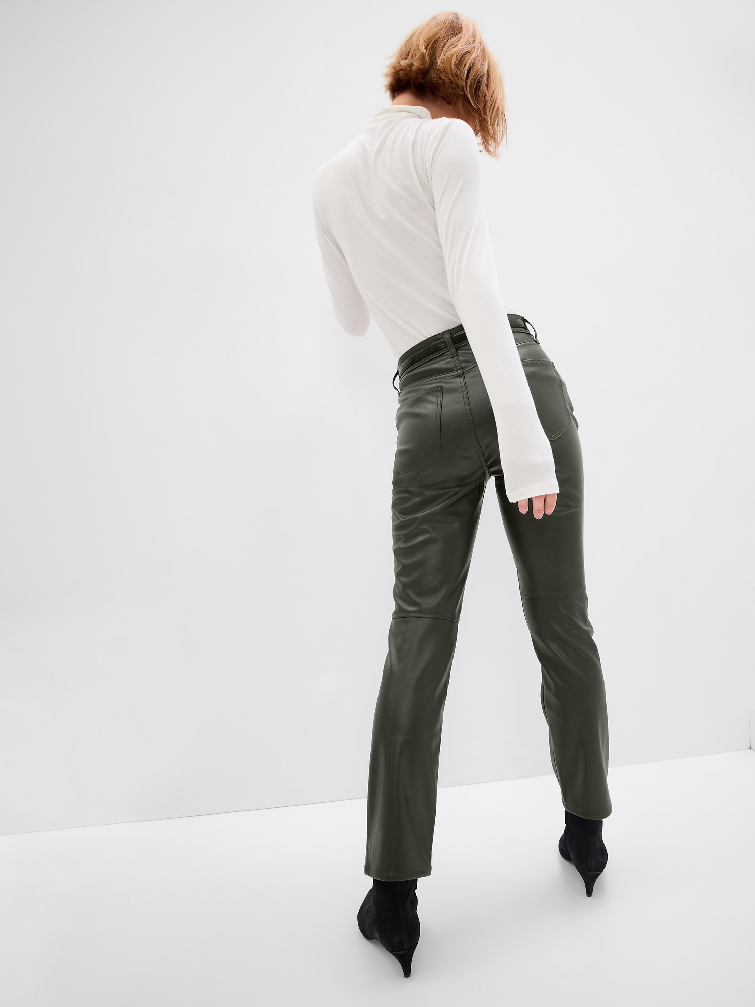 Gap leather deals trousers