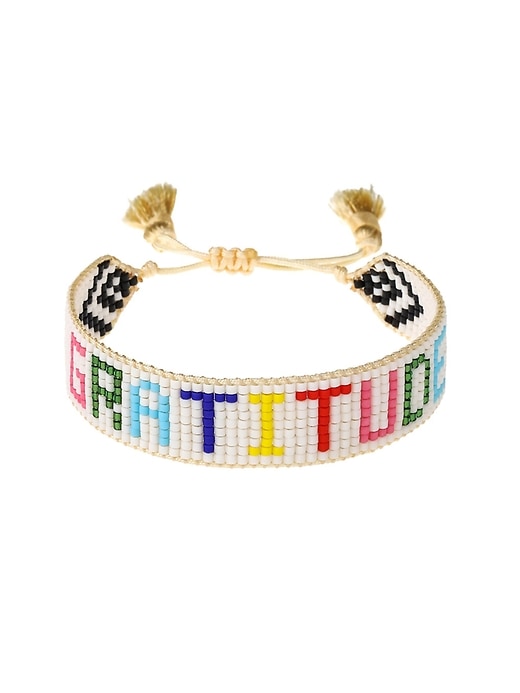 Image number 1 showing, HART Rainbow Gratitude Beaded Bracelet