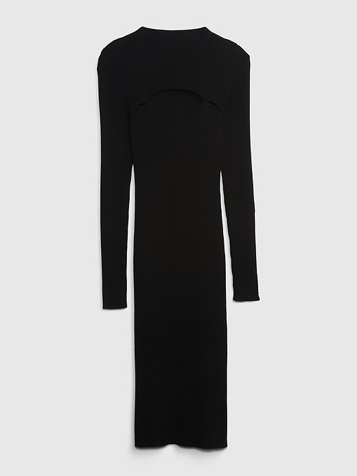 Image number 6 showing, Mockneck Cutout Midi Sweater Dress