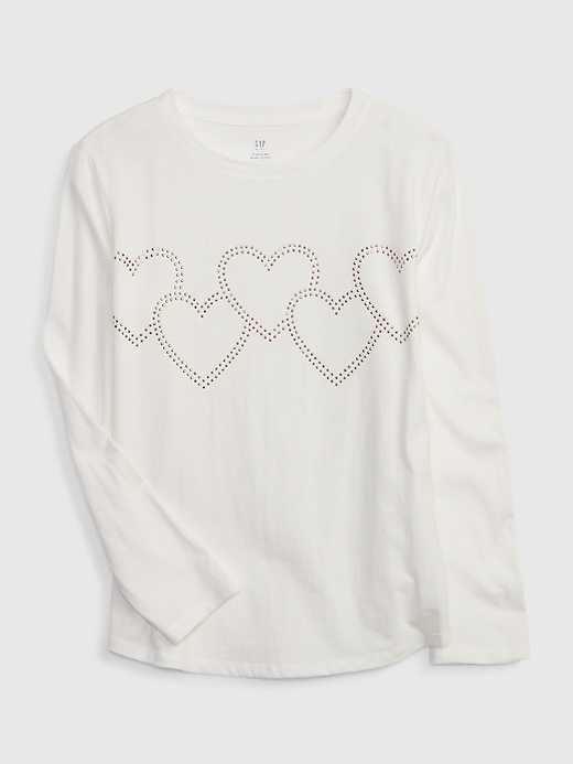 Image number 1 showing, Kids Rhinestone Heart Graphic T-Shirt