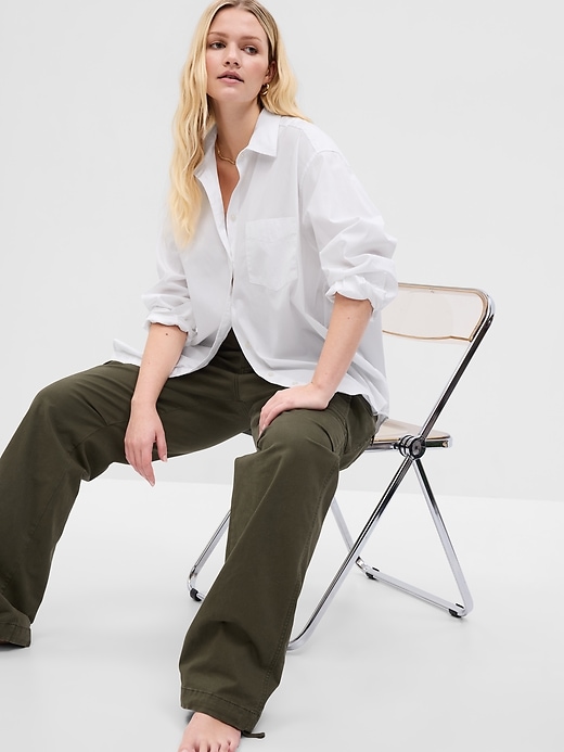 Image number 4 showing, Organic Cotton Poplin Big Shirt