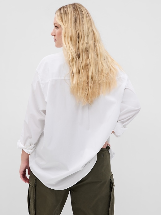 Image number 5 showing, Organic Cotton Poplin Big Shirt