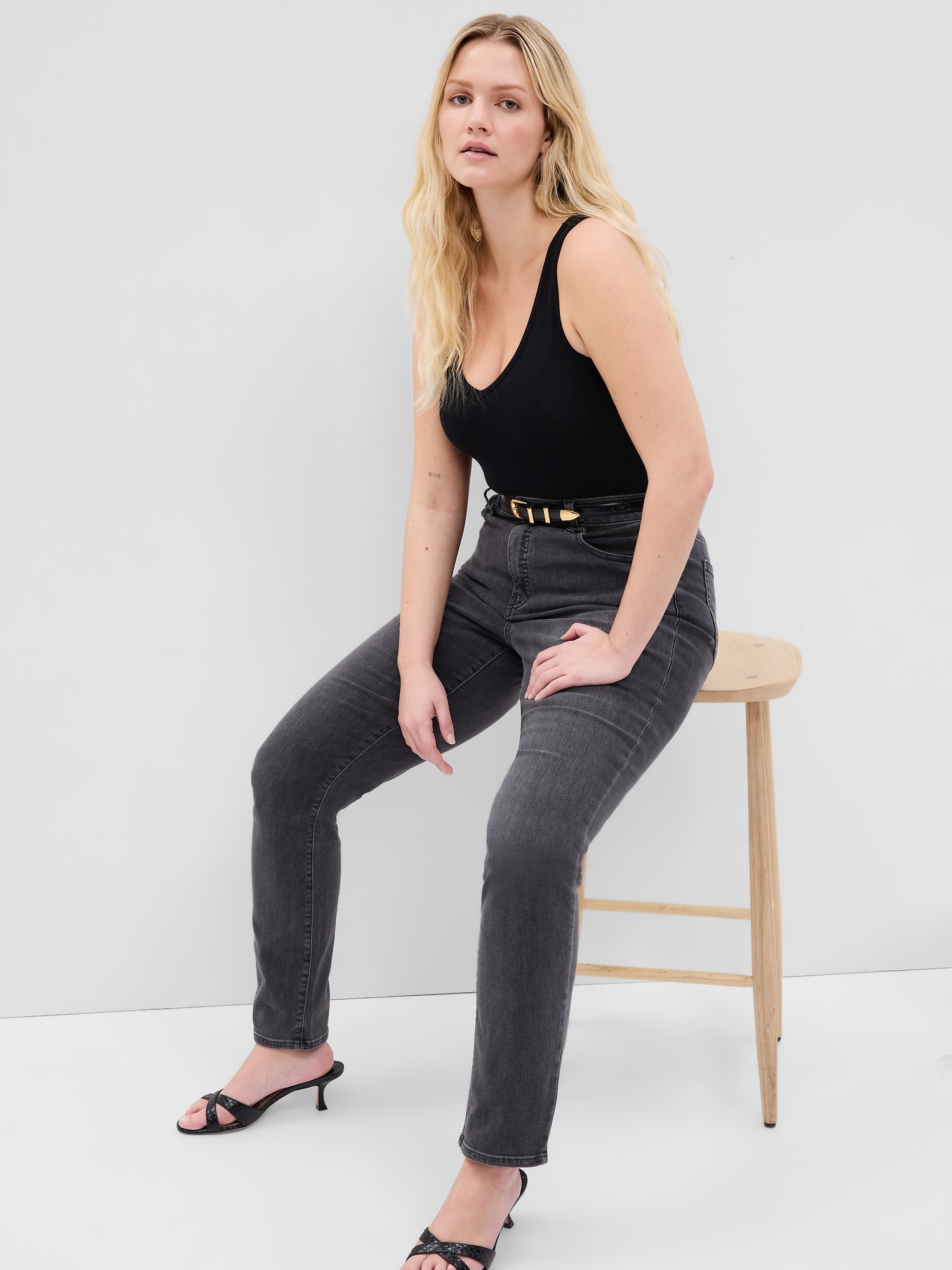 High Rise Classic Straight Jeans | Gap