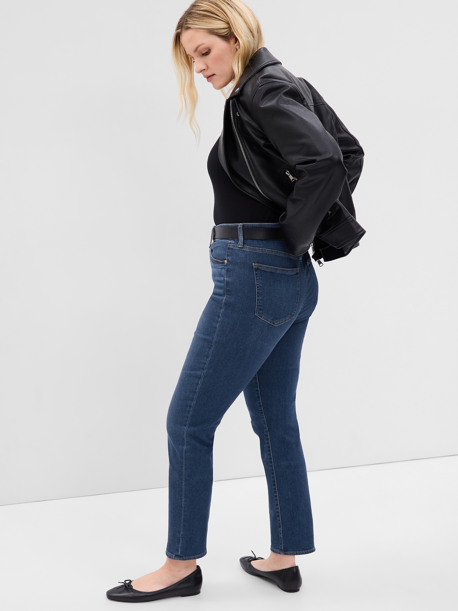 High Rise Classic Straight Jeans | Gap