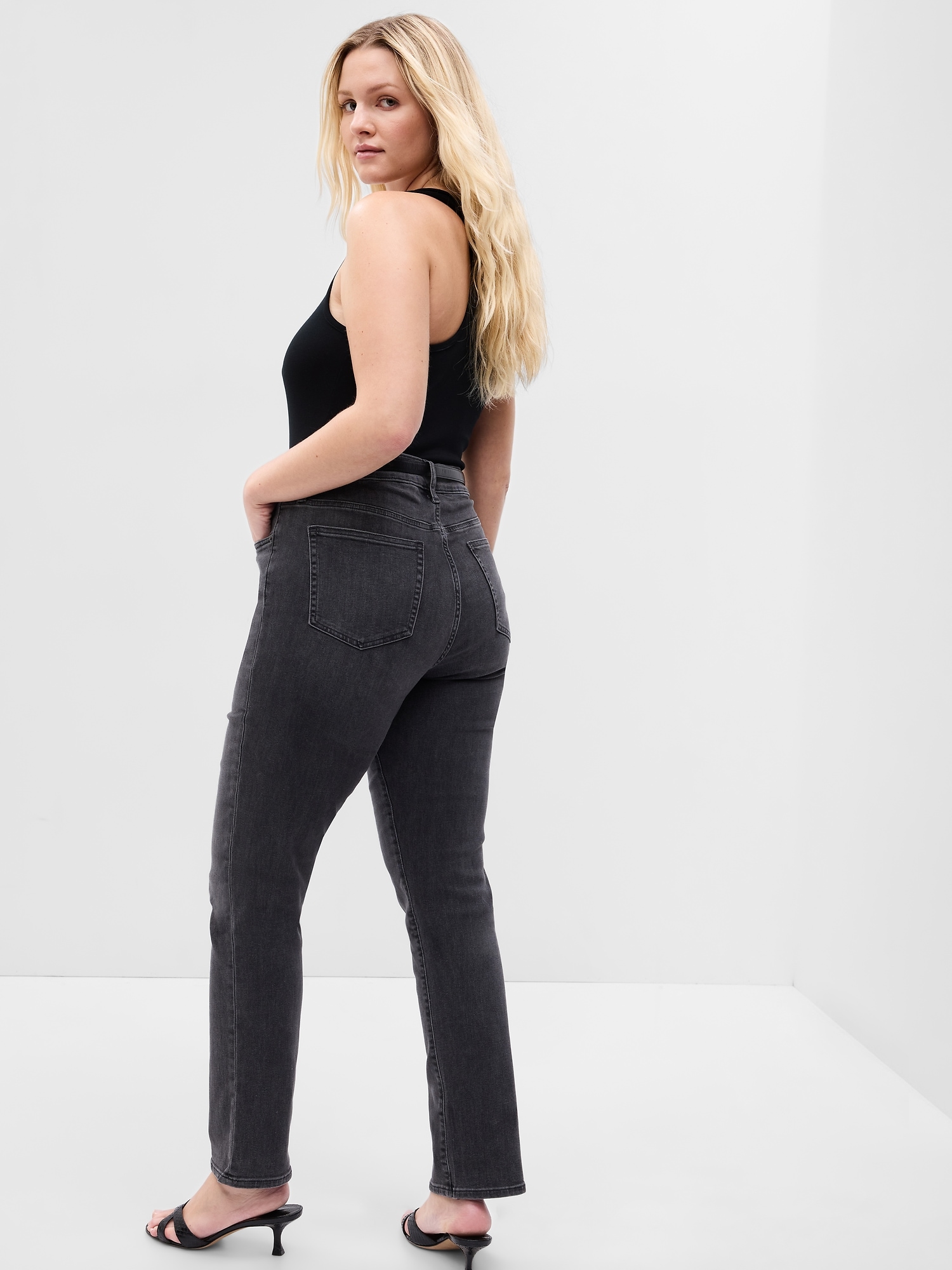 High Rise Classic Straight Jeans