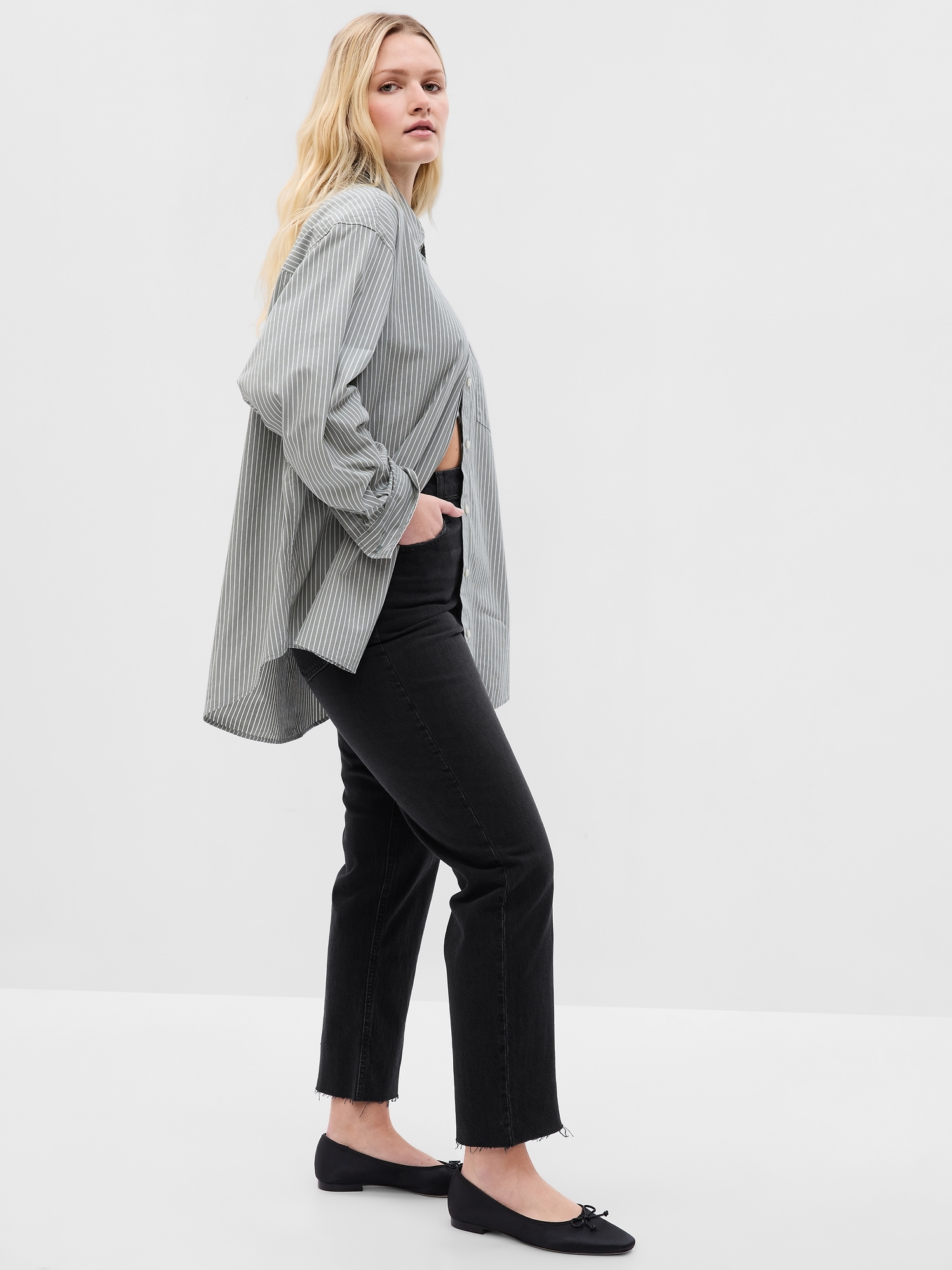 Sky High Rise Cheeky Straight Jeans | Gap