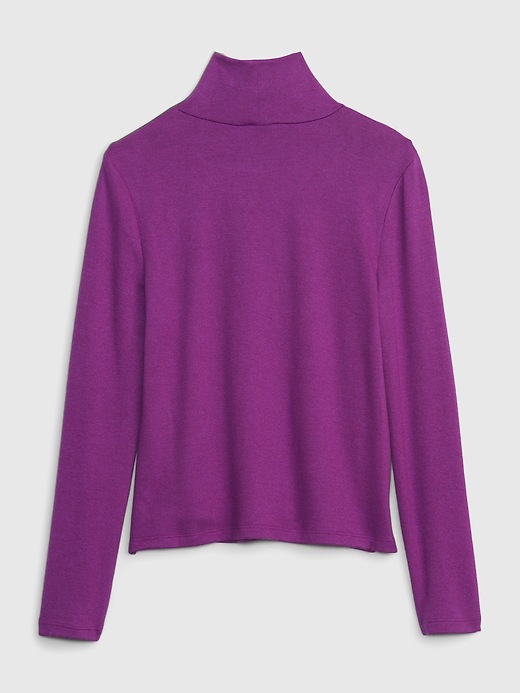 2 of 8 showing, with the color fuchsia shock of product Kids Softspun Mockneck Top