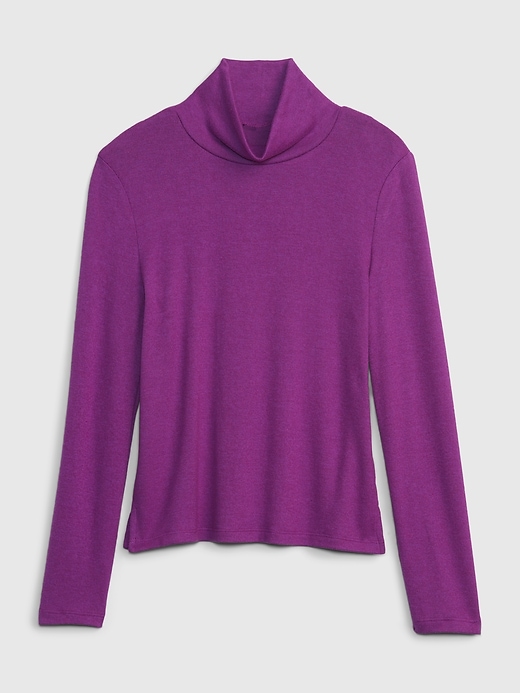 1 of 8 showing, with the color fuchsia shock of product Kids Softspun Mockneck Top