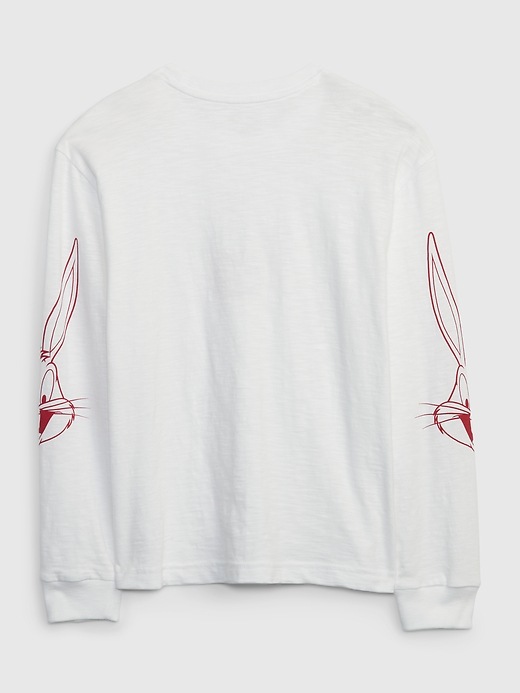 2 of 8 showing, with the color optic white of product GapKids &#124 WB™ Looney Tunes Logo Graphic T-Shirt