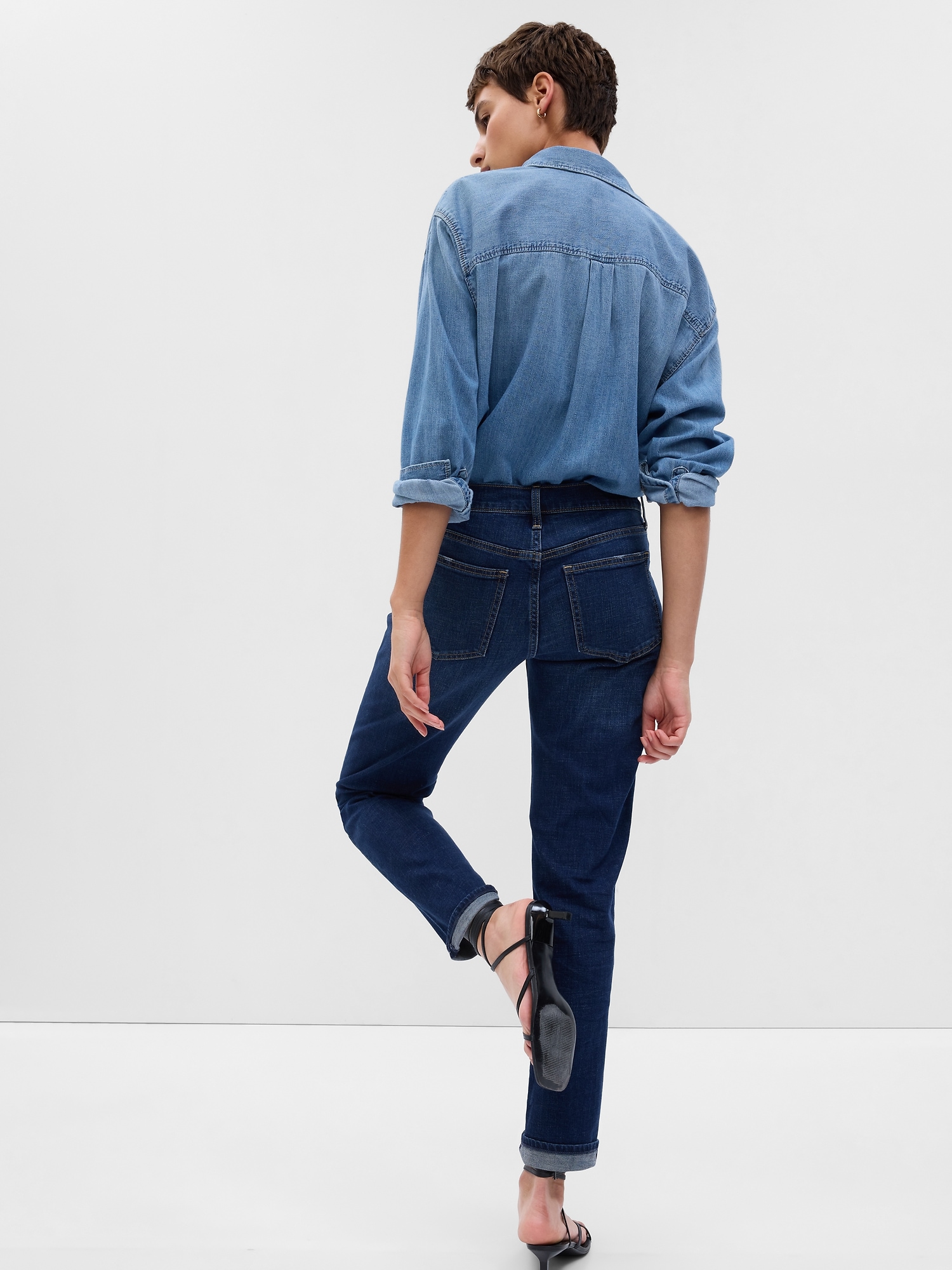 Mid Rise Girlfriend Jeans with Washwell Gap