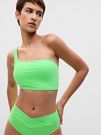 Recycled One Shoulder  Bikini Top