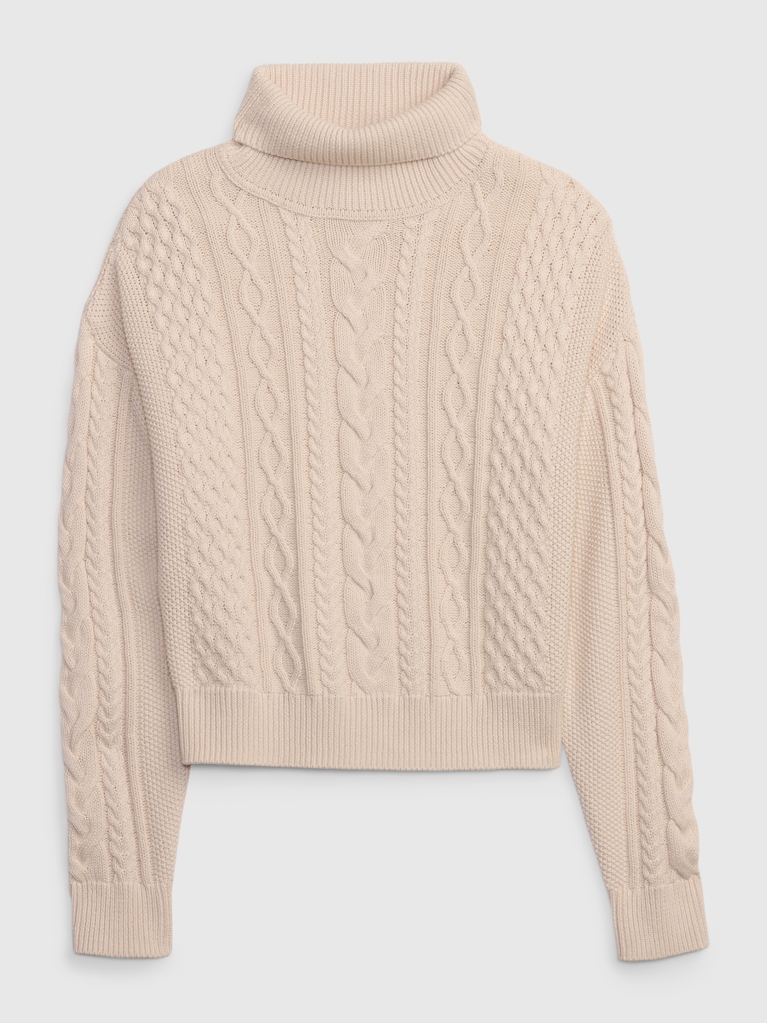 Cropped CableKnit Turtleneck Sweater Gap