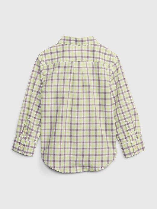 View large product image 2 of 2. Toddler Plaid Poplin Shirt
