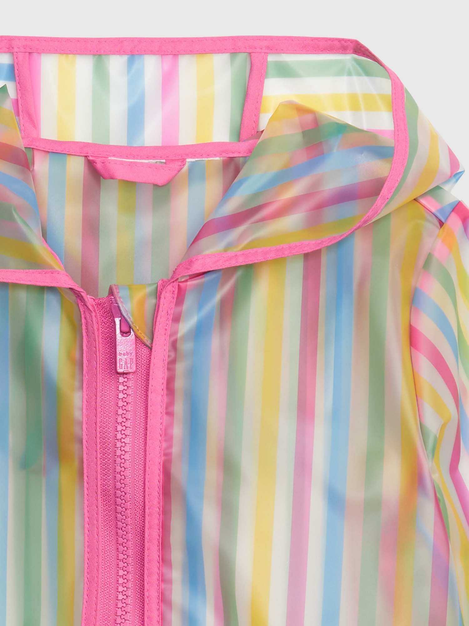 Toddler Striped Translucent Rain Jacket Gap