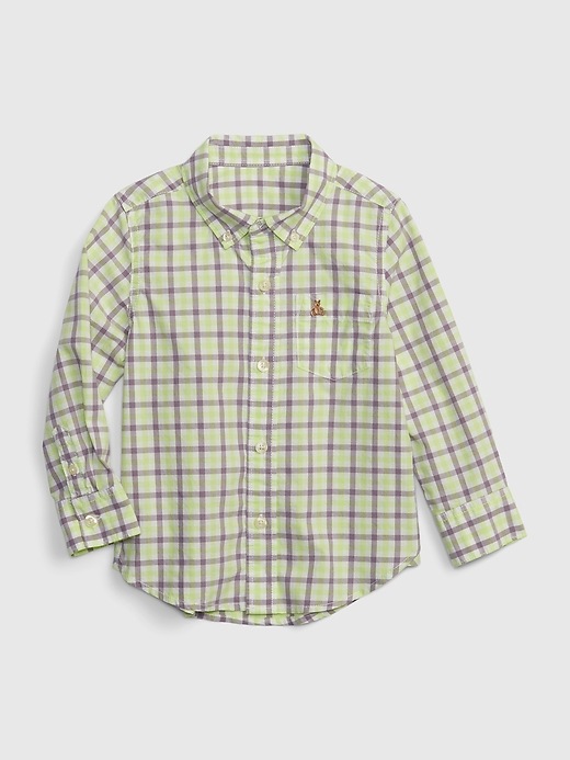 View large product image 1 of 2. Toddler Plaid Poplin Shirt