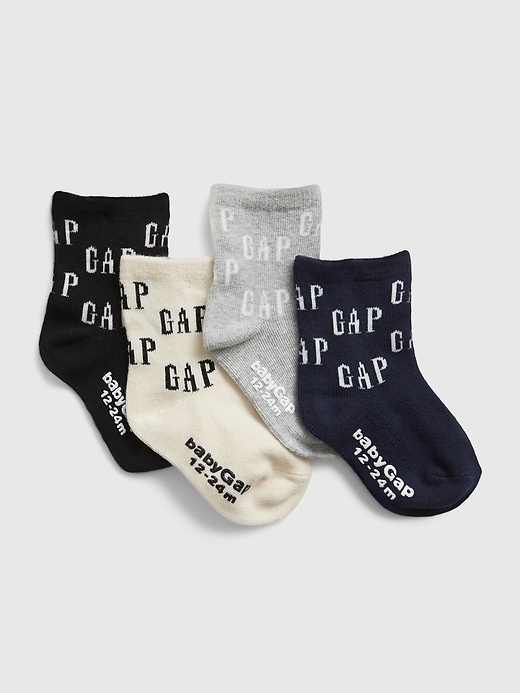 View large product image 1 of 1. Toddler Gap Logo Crew Socks (4-Pack)