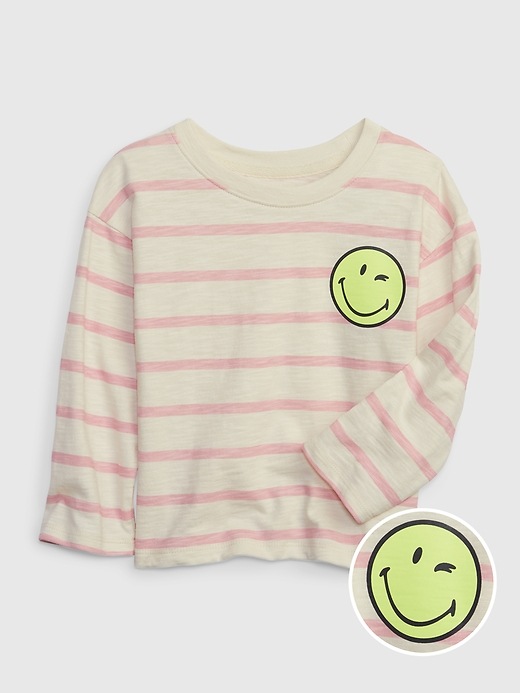 Image number 1 showing, Gap × SmileyWorld® Toddler Striped Shirt