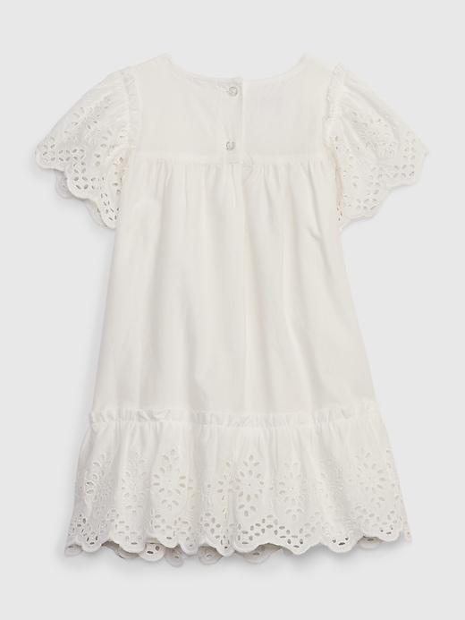 Image number 2 showing, Toddler Tiered Eyelet Dress